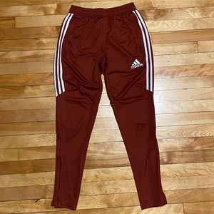 Deep Red Adidas Track Pants
